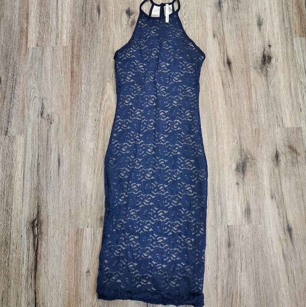 Blue Lace/Nude Dress